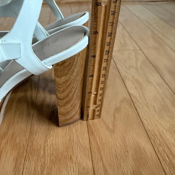 Aldo sz 6 white chunky cottagecore boho platform heels - Picture 3 of 7